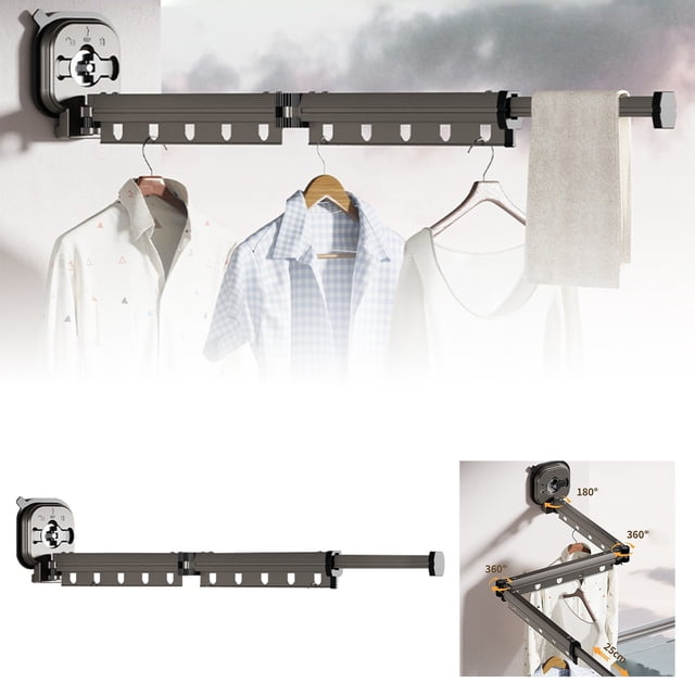 TIELUTT Say Goodbye To Clutter: Balcony Folding Drying Rack Versatile Sturdy and Ideal for Kitchen Organization Foldable Drying Rack Soap Sponge Holder Bread Board Rack Laundry Drying Rack Wall Mount