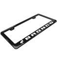 thumbnail image 2 of Ford Bronco Black Real 3K Carbon Fiber Finish ABS Plastic License Plate Frame, 2 of 8