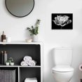 thumbnail image 5 of Black and White Wall Art - Modern Wall Decor Bathroom Artwork for Home Wall Floral Painting Wall Art Wall Decor for Bathroom Wall Art for Women Kitchen Pictures Black and White Decor 12x16inch, 5 of 6
