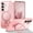 Pink, variant on Magnetic for Samsung Galaxy S25 Plus Case [Compatible With Magnetic] With Stand, Drop Protection] Shockproof Translucent Back Slim Protective Phone Case