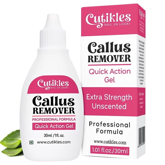 Cutikles Callus Remover Gel for Feet – Advanced Care Formula | Travel-Friendly Pack (1 Fl Oz)
