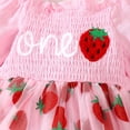 thumbnail image 5 of Ulitacool Onesies 0-3 Months Unisex 9-12 Months Long Sleeve Mesh Jumpsuit Baby Crewneck Strawberry Embroidered Towel Adorable Outfits Pink, 5 of 9