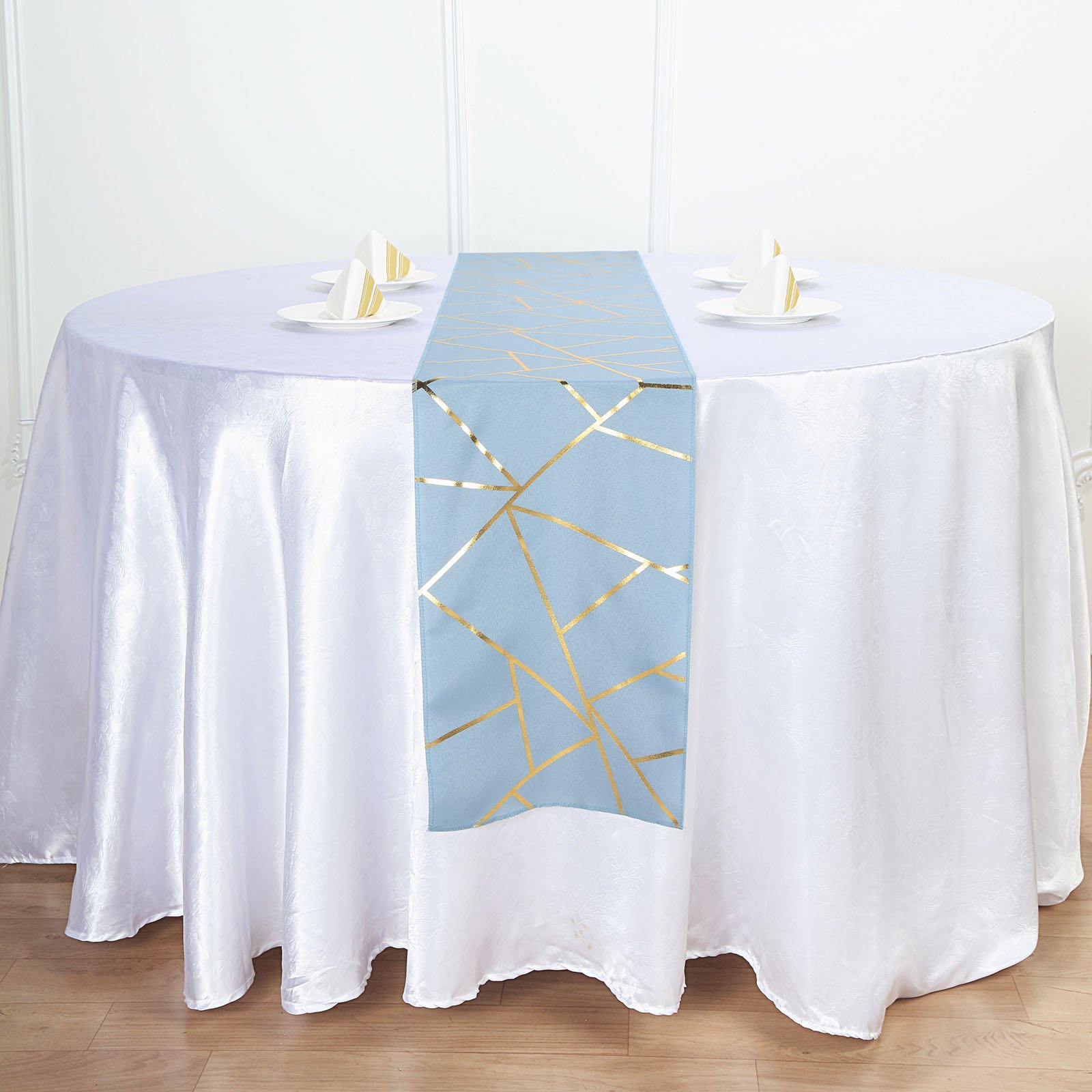 BalsaCircle 12x108Inch Geometric Polyester Table Runner Wedding