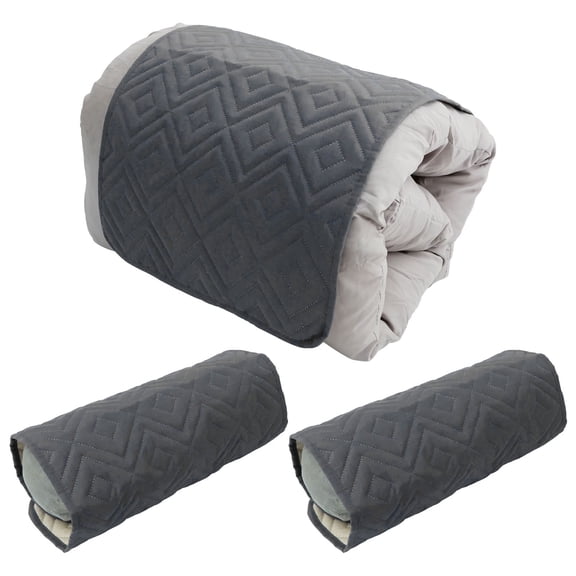 9PCS Recliner Headrest Protector,Polyester Headrest Cover Wear Resistant Sofa Headrest Covers,Dark Gray