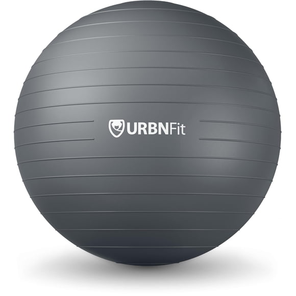 Pelota de ejercicio URBNFit 76 cm antiestallido color plata, 30 pulgadas