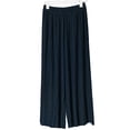 thumbnail image 1 of Pantalones sueltos de mujer de cintura alta plisados ​​de verano pantalones largos casuales de color sólido Speravity  FS11579-06, 1 of 7