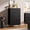 Black, variant on EastVita Fluted 5 Drawer Storage Dresser - Tall Modern Chest with Ample Deep Drawers and Wide Top - Wooden Organizer for Living Room/Hallway/Kids Room - Green