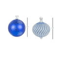 thumbnail image 2 of Christmas By Krebs Decorative Ball Ornament, 6 Inch, Blue & Silver (Pack of 8), 2 of 7