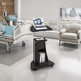 thumbnail image 3 of Techni Mobili Deluxe Height Adjustable Laptop Cart in Black - RTA-B005-BK46, 3 of 9