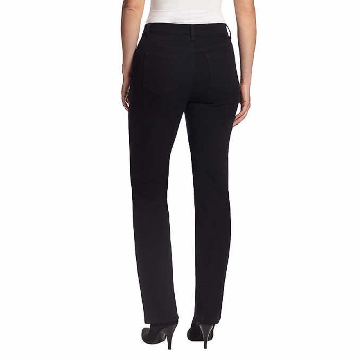 Gloria Vanderbilt Women\'s Amanda Slimming Stretch Denim Jeans (Black, 16W  Average)