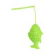 thumbnail image 1 of Colador de té de silicona con forma de pez - apto para uso alimentario, reutilizable - para té a granel, mango largo, filtro de orificios pequeños, para viajes/oficina, 1 of 7