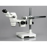 AmScope Microscopio Stereo Zoom 7X-90X Con Supporto Boom, Luce LED E Fotocamera 1.3MP