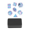 thumbnail image 2 of SPYMINNPOO Juego de Dados Poliédricos de 7 Piezas Dados de Juego de Rol de Metal con Caja de Almacenamiento para Juegos de Mesa Enseñanza de Matemáticas ANGGREK  Otros, 2 of 8