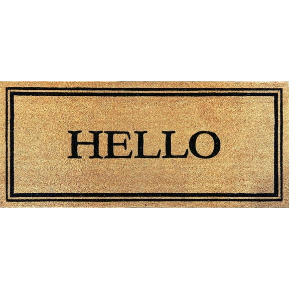 Mainstays 20x46 Estate Hello Coir Doormat