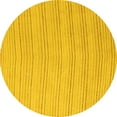 thumbnail image 1 of Ahgly Company Machine Washable Indoor Round Solid Yellow Modern Area Rugs, 7' Round, 1 of 4
