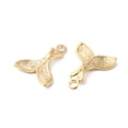 thumbnail image 2 of 30pc Brass Charms Tail Charm Real 18K Gold Plated 14x12x2mm Hole: 1.6mm, 2 of 2