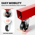 thumbnail image 6 of 2-Ton Heavy-Duty Alloy Steel Engine Hoist - 1500lbs Folding Picker Crane with 8-Ton Hydraulic Pump, 6 Casters, 6 Adjustable Positions, 61*37*57in for Workshop Use, Red, 6 of 10