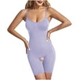 thumbnail image 1 of Dealovy Bodysuits for Women Low Cut Slim Fitted Solid Color Shapewear Spaghetti Strap Sleeveless Basic Jumpsuits, 1 of 4