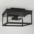 thumbnail image 7 of 3 Light Outdoor Flush Mount In Transitional Style-9 Inches Tall And 14 Inches Wide-Black Finish Capital Lighting 946731Bk, 7 of 7