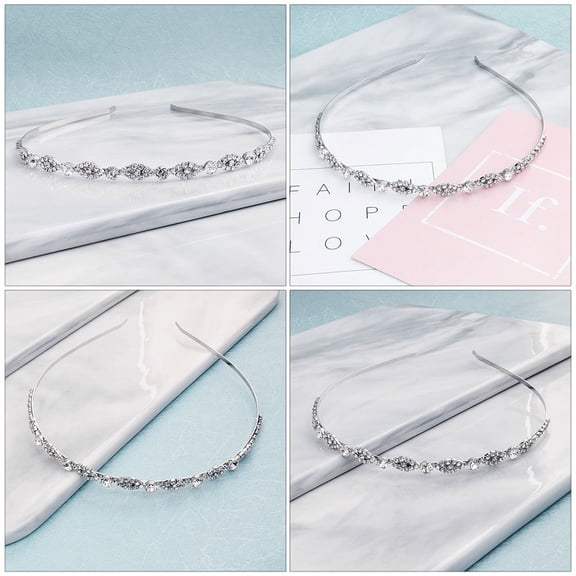 CTIRCHIU 1Pcs Sparkly Alloy Hairband Rhinestone Headband Women Elegant Headdress Parties