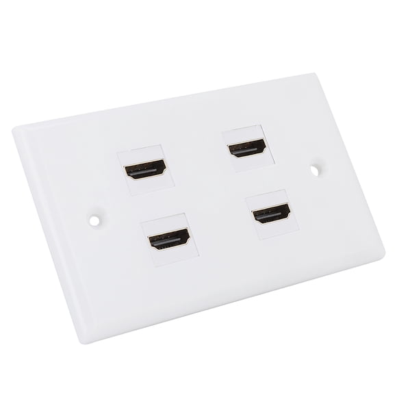Panel Placa de pared HDTV de vídeo con cubierta de acoplador de hebilla de 4 puertos