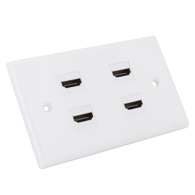 Panel Placa de pared HDTV de vídeo con cubierta de acoplador de hebilla de 4 puertos