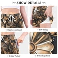 thumbnail image 6 of FORMRS Womens Swim Shorts Mesh Liner Quick Dry Casual Beach Board Bottom with Pockets, Sizes S-2XL, Metallic Flower, 6 of 9