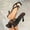 Black, variant on Women's Strappy Thong Heeled Sandals Square Open Toe Slip On Stiletto Heels Flip Flops Backless Kitten Heel Slippers Shoes White 6(37)