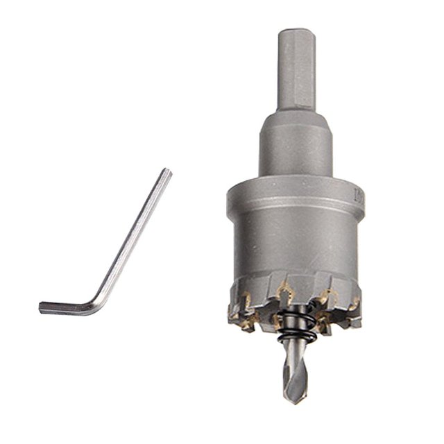 de Brocas de material acero para de material acero Inoxidable con Vástago Hexagonal para Resistente - Gris 27 mm Yotijar Broca de orificio HSS