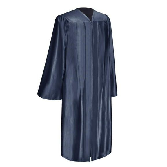 Endea Graduation Shiny Navy Blue Graduation Gown