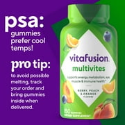 vitafusion MultiVites Gummy Multivitamins for Adults, Berry, Peach and Orange Flavored, 150 Count