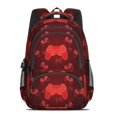 thumbnail image 2 of Game Controller Red Pattern Backpack for School, Cute School Bag with Adjustable Shoulder Straps and Padded Back, 16.9"x12.6"x5.9", 2 of 5