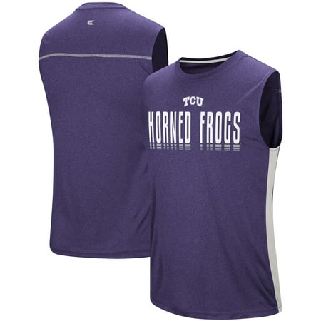 Tcu Horned Frogs Baseball - TCU Horned Frogs Colosseum Hanging Curve Sleeveless T-Shirt - Purple