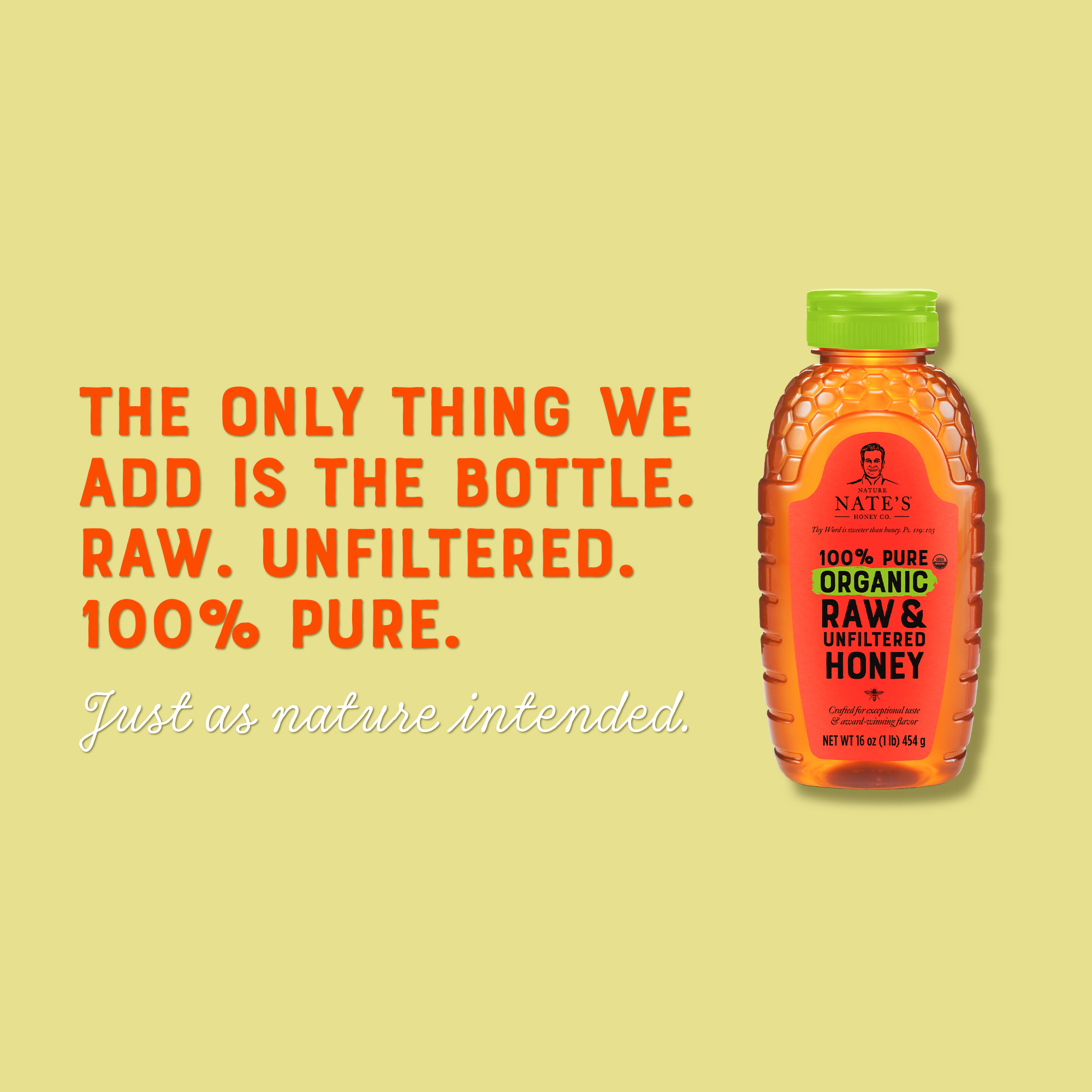 Nature Nate's Organic Honey: 100% Pure, Raw & Unfiltered Honey - 32 fl oz Gluten-Free Honey - image 3 of 14