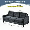 thumbnail image 5 of Modern Simple Fabric Sectional Sofa 220cm for Living Room - Soft & Breathable, 5 of 15