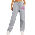 thumbnail image 2 of Kpop De-Mon Women's Loose Lounge Pants - Soft Cotton-Like Fabric, Comfortable Sleep & Home Wear Household Pants M, 2 of 3