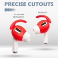 thumbnail image 5 of Insten 3 Pairs Ear Hooks Compatible with AirPods Pro 2019 Earbuds, Anti-Lost EarHooks Accessories, Comfortable Soft Silicone Covers, with Storage Box (Not Fit in Charging Case) Red, 5 of 10