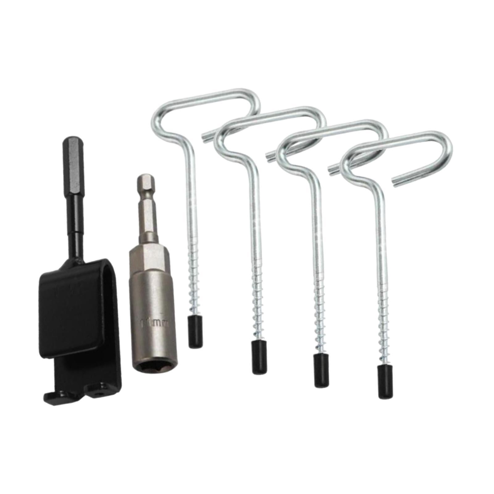 Colaxi Ice Anchor Drill Adapter Ice Fishing Anchor Tool Portable,for Setting up Ice Fishing Shelter Tent for Ice Fishing Tent Stakes