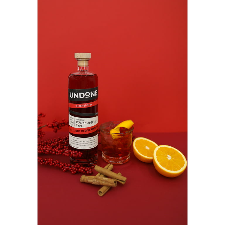UNDONE No.9 THIS IS NOT Aperitif VERMOUTH Zero Aperitif Liqueur (750 Spirits | Free Cocktails Italian Alcohol Non-alcoholic - Proof mL)| Alternative For Non Alcoholic | Red Type Vermouth RED Beverage