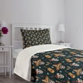 thumbnail image 3 of Ambesonne Mexican Quilted Bedspread Set 2 Pcs, Skull Sombrero Chili, Twin Size, Multicolor, 3 of 5
