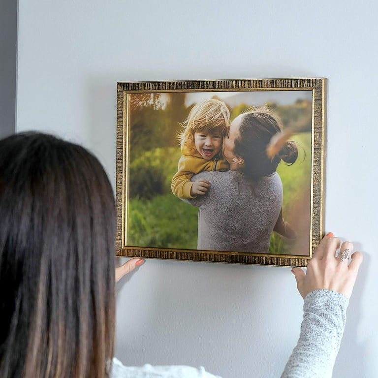 7x8 Frame Gold Solid Wood Picture Frame - Complete Modern Photo