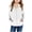 White*, variant on Girls Hooded Jacket Autumn Winter Long Sleeve Solid Color Patch Pocket Zipper Cardigan Chic Elegant Coat