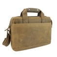 thumbnail image 1 of Vagarant Traveler 15" Classic Fine Leather Messenger Bag Daily Bag L29.DB, 1 of 3