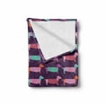 thumbnail image 2 of Dachshund Soft Flannel Fleece Throw Blanket, Sixties Inspired Color Palette Abstract Pet Puppies Pattern Funky Animals, Cozy Plush for Indoor and Outdoor Use, 50" x 60", Multicolor, by Ambesonne, 2 of 6