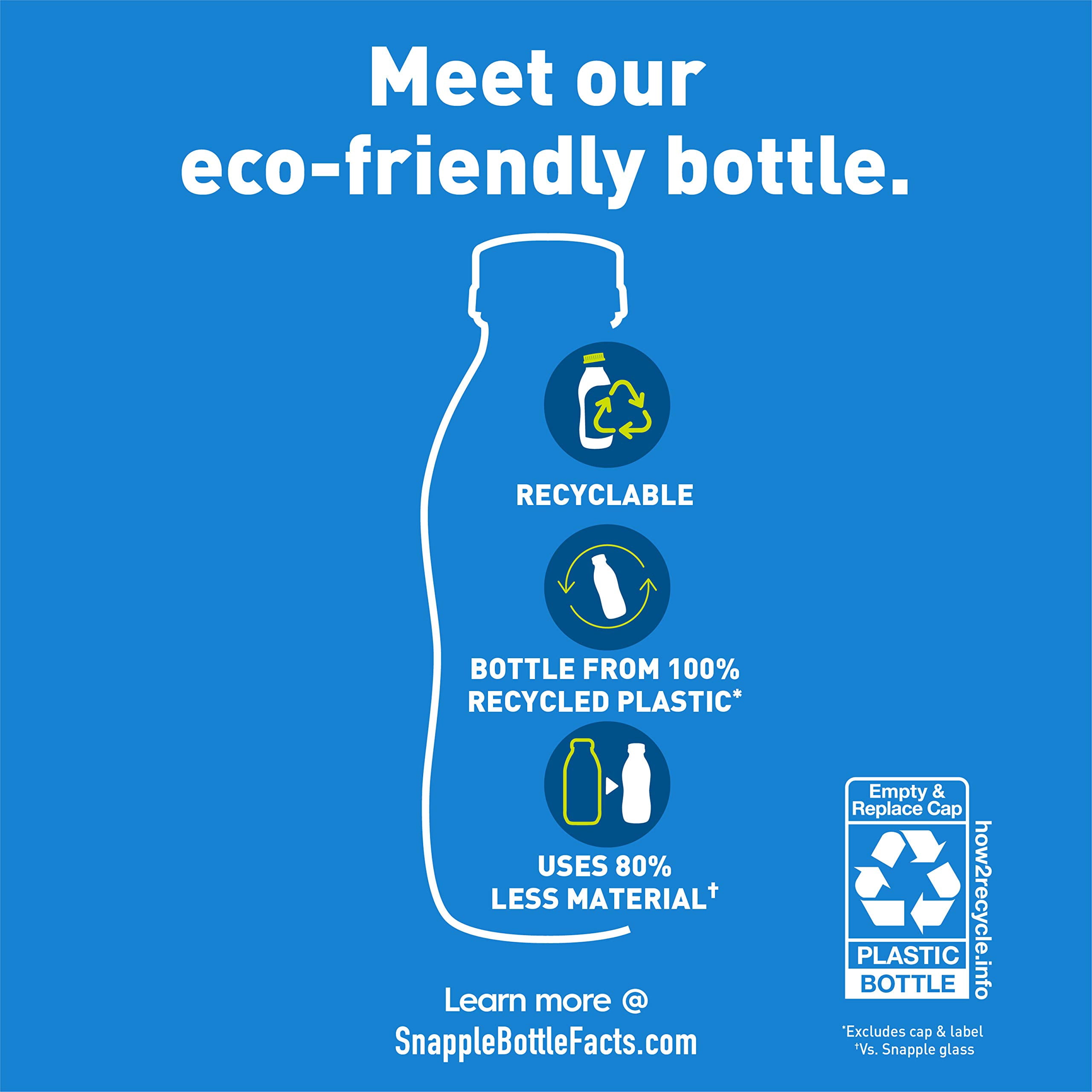 Snapple Elements Rain Agave Cactus Juice Drink, 15.9 Fl Oz Recycled Plastic Bottle, Pack Of 12