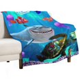 thumbnail image 2 of Manta de dibujos animados de Buscando a Nemo, suave y acogedora manta de felpa mullida para niños, niñas y adultos jóvenes, cálida manta de franela para sala de estar, dormitorio, sofá cama de 40 x, 2 of 8