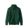 thumbnail image 3 of THDHVS Boys Winter Coat,Toddler Coat,Kid's Turtleneck Sweater for Middle and Large Kid's Clothing Thickened Velvet Winter Pullover Bottoming Shirt Green 5-6 Years, 3 of 4