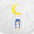 thumbnail image 4 of Inktastic Cute Fairy, Fairy On The Moon, Fairy On A Swing Girls Baby Bib, 4 of 4