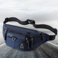 thumbnail image 1 of Bolsa De Pecho Bolsa de pecho para hombre, bolsas cruzadas de nailon seguras para senderismo, montañismo (azul real), 1 of 5