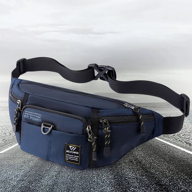 Bolsa De Pecho Bolsa de pecho para hombre, bolsas cruzadas de nailon seguras para senderismo, montañismo (azul real)